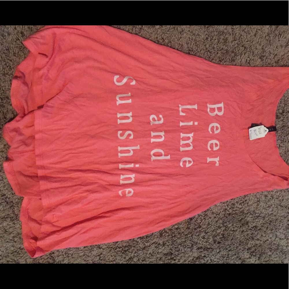 Coral tank top new with tags